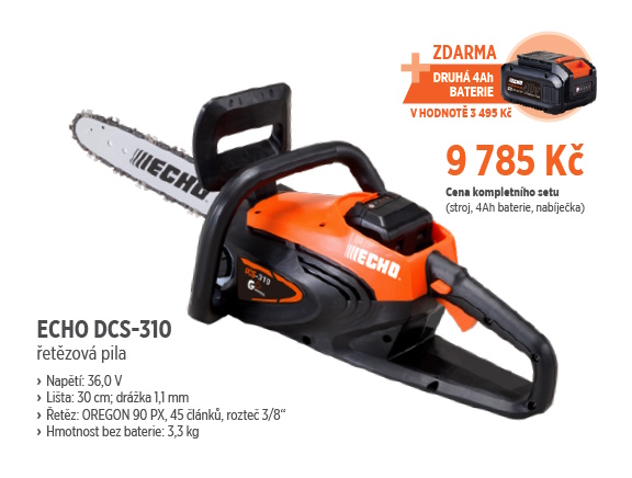 Akční set AKU řetězová pila 2x baterie 4 Ah a nabíječka - Kliknutím na obrázek zavřete
