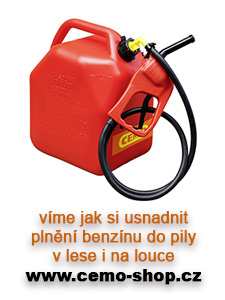 CEMO tankovací kanystr, doplnění benzínu do pily sekačky CEMO tankovací kanystr, doplnění benzínu do pily sekačky
